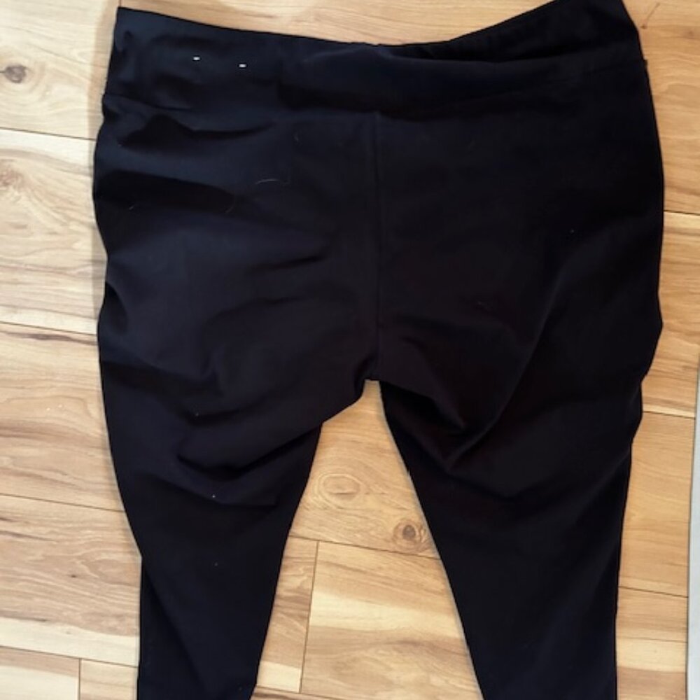 size 2x 2 x womens stretch  pants leggings athletic black capris